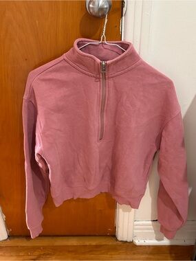 Dynamite Rose Half-Zip Pullover Sweatshirt